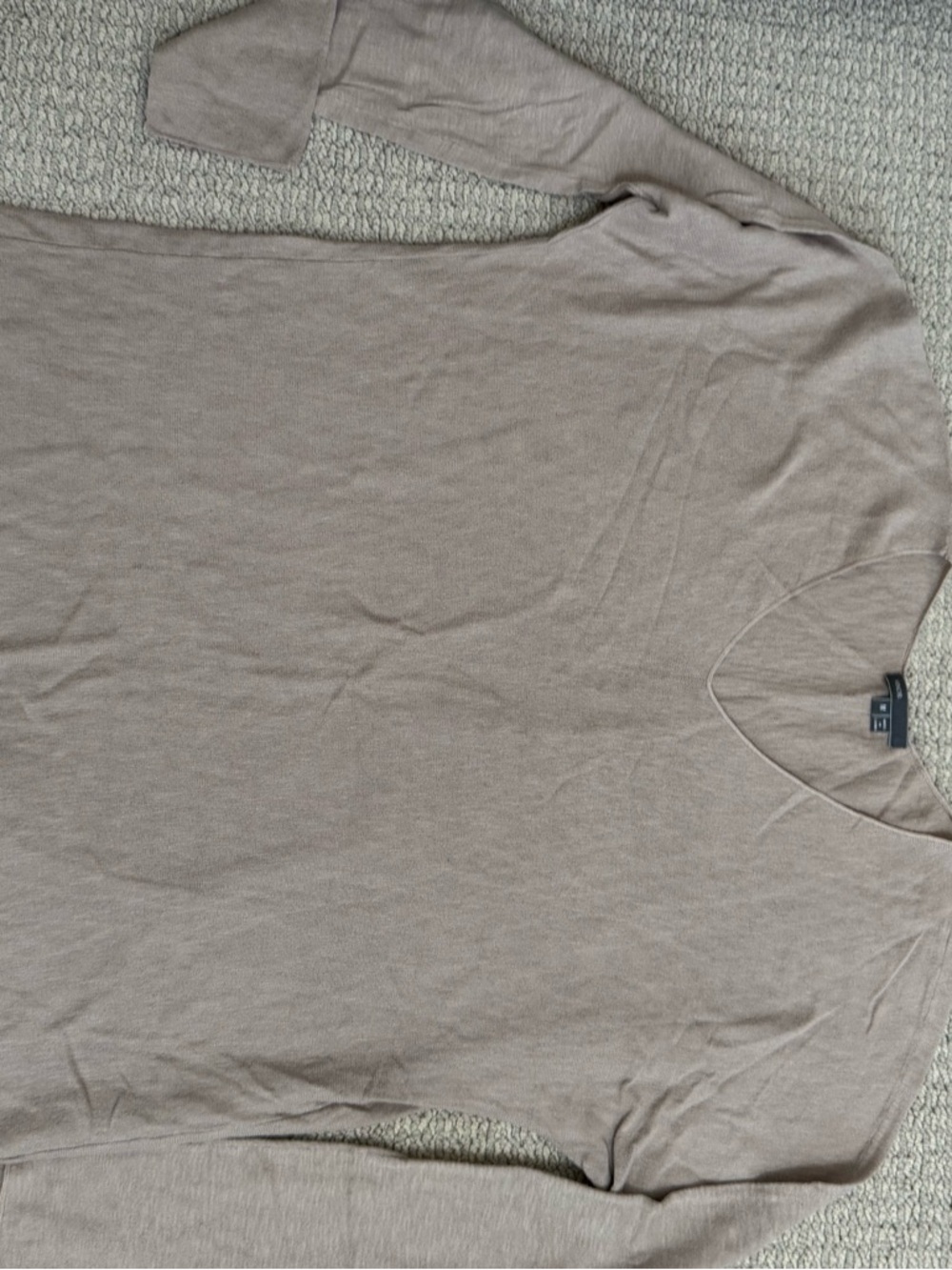 Vince Neutral Taupe V-Neck Knit